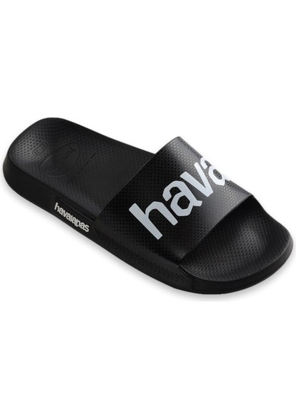 4148124 Slide Classic Logomania Tek Bant Siyah-Beyaz Terlik modelleri