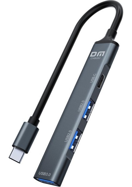 CHB081 Type-C To 4 Portlu USB 3.0 / USB 2.0 Çoklayıcı Hub Dönüştürücü