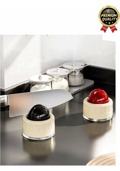 Premium Pratik Keskin Makas Şef Mutfak Paslanmaz Vantuzlu Mini Bıçak Bileme Aparatı Aleti - 1 Adet fiyatları