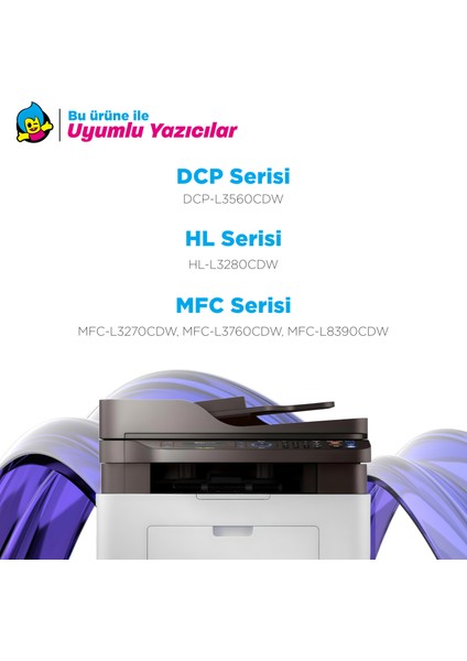 Brother TN-279XL Muadil Toner Mavi- Çipli / DCP-L3560CDW / HL-L3280CDW / MFC-L3270CDW / L3760CDW / L8390CDW
