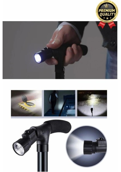 Çok Fonksiyonlu Kaymaz Ayaklı Katlanabilir Dağçı ve Yaşlılar Için LED Işıklı Fenerli Yürüyüş Bastonu fiyatları