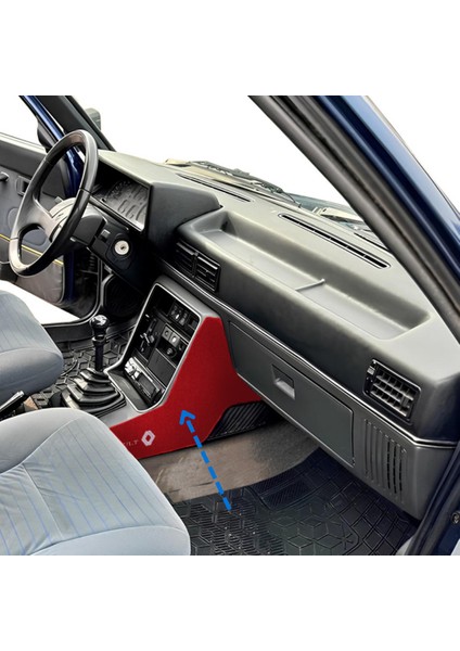 Renault Broadway R9/11 Spring Fairway Flash Torpido Orta Konsol Koruma Kırmızı Yan Kaplama Halısı