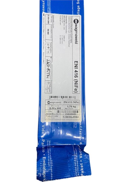 Pik Elektrod Enı 416 (Nife) (Vac)-2.50 x 300 mm 1,75 (Kg) 112 Adet fiyatları