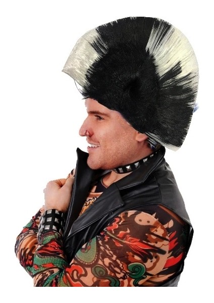 Mohican Mohawk Punk Peruk - 70 Li 80 Li Yıllar Peruk Model 5