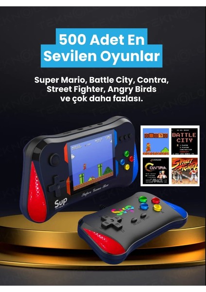 500 Oyunlu Nostalji Mini Atari Gamebox Retro Video Oyunu Video Games Retro Game X7M indirimleri