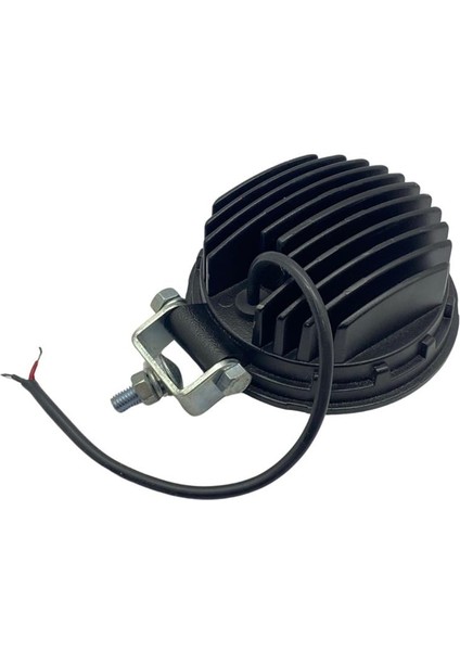9V-30V Çalışma Lambası Yuvarlak (Kalın Tip Metal) (6 Ledli) (121 Mm)