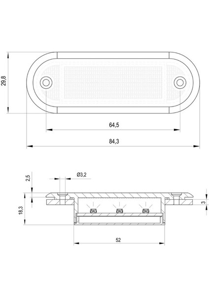 12V Basamak Aydınlatma Lambası Kırmızı (6 Ledli) (85*30 Mm) modelleri