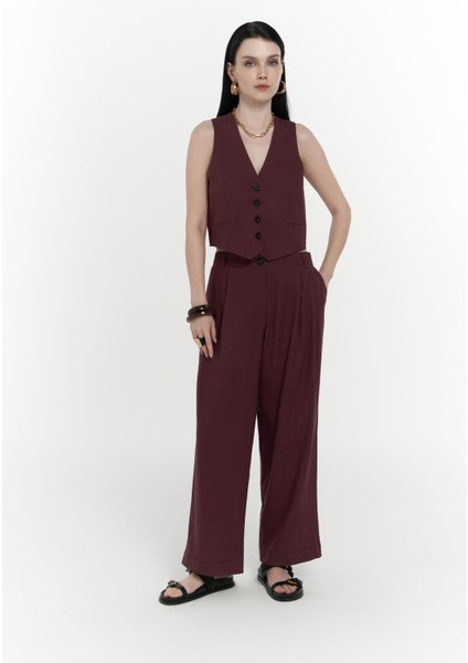 Anka Keten Bordo Yelek Pantolon Takım modelleri
