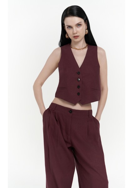 Anka Keten Bordo Yelek Pantolon Takım fırsatları