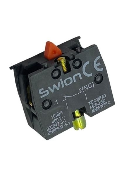 Swıon 22 mm Butonlar Için Kontak Bloğu (1-2-Nc) (1nk) Kırmızı