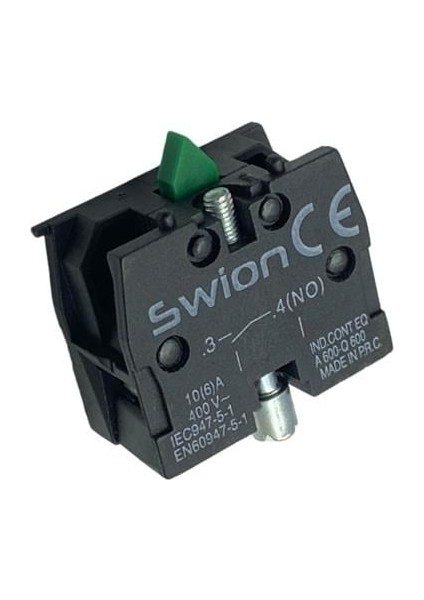 Swıon 22 mm Butonlar Için Kontak Bloğu (3-No-4) (1na) Yeşil
