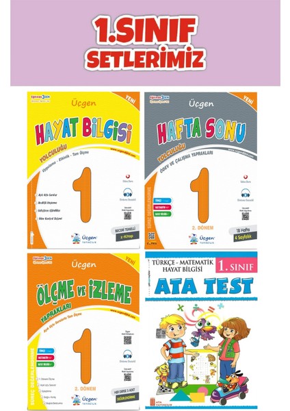 Üçgen 1. Sınıf 2.dönem Süreç Odaklı Derse Yardımcı Set (4 Kitap)
