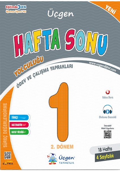 Üçgen 1. Sınıf 2.dönem Süreç Odaklı Derse Yardımcı Set (4 Kitap)