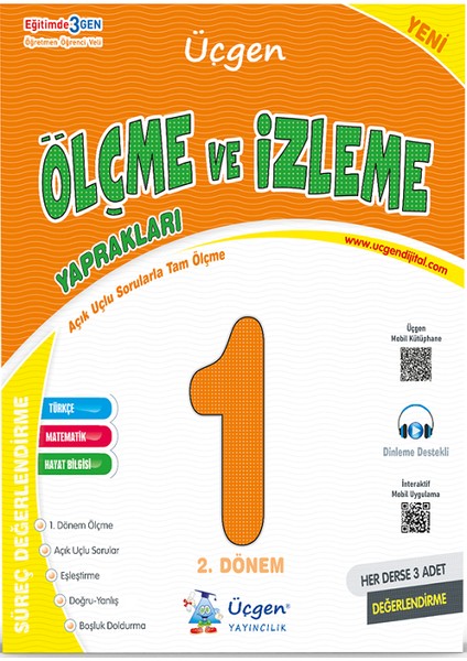 Üçgen 1. Sınıf 2.dönem Süreç Odaklı Derse Yardımcı Set (4 Kitap)