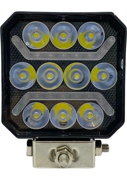 10V-30V OFF-ROAD LED ÇALIŞMA LAMBASI BEYAZ (SARI GÜNDÜZ SÜRÜŞLÜ/DÜZ-ÇAKARLI) (110*110*35 MM)