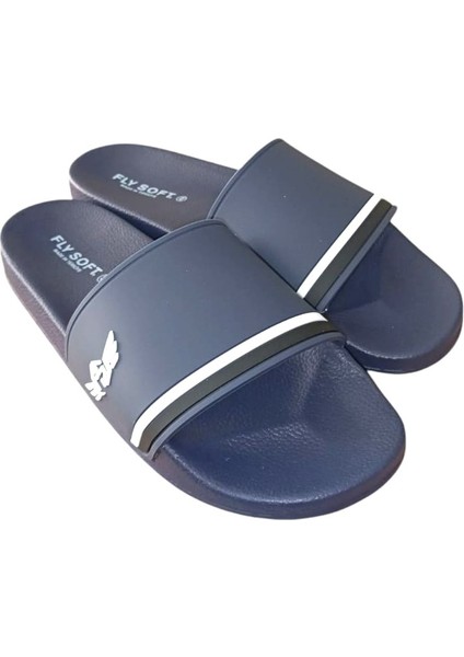 S263.078 Erkek Havuz - Plaj Günlük Terlik Beyaz - Lacivert