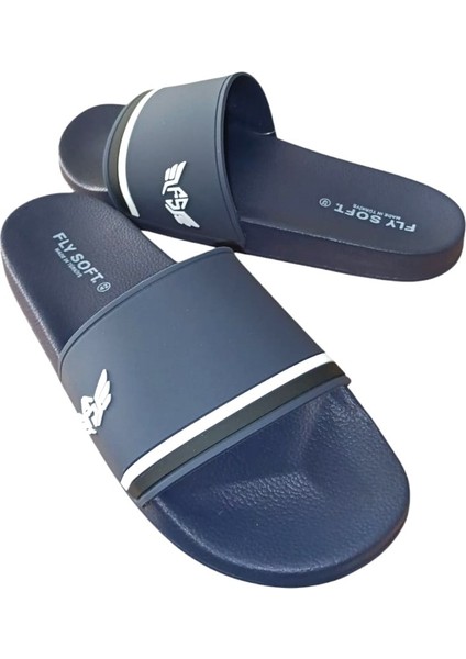 S263.078 Erkek Havuz - Plaj Günlük Terlik Beyaz - Lacivert fiyatları