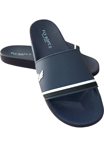 S263.078 Erkek Havuz - Plaj Günlük Terlik Beyaz - Lacivert modelleri