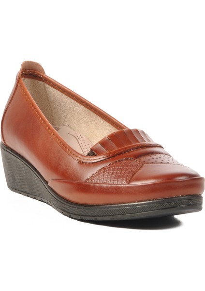 Taba Hakiki Deri Kadın Casual Ayakkabı 177 Z