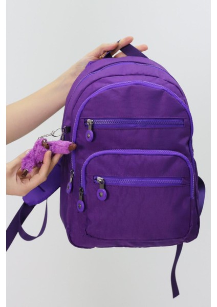 Sevimli Peluş Figürlü Günlük Kadın Sırt Çantası – Şık, Kullanışlı, Okula Ve Seyahate Uygun