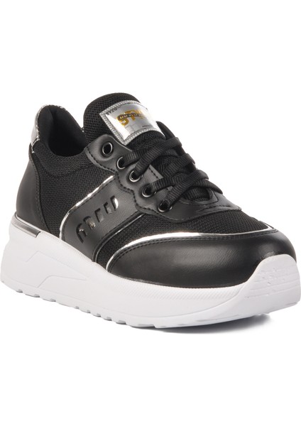Siyah Kalın Taban Kadın Sneaker 77912 Z