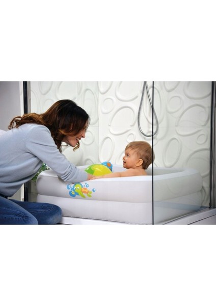Kare Bebek Havuzu Yumuşak Tabanlı Çocuk Havuzu 86CM