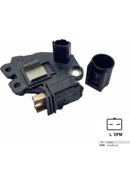 12V Kömürlü Konjektör (2 Fiş Soketli) (L-Dfm) Dacıa Duster/logan-Renault Clıo/kangoo/megane