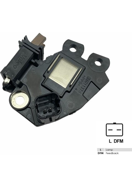 12V Kömürlü Konjektör (2 Fiş Soketli) (L-Dfm) Dacıa Duster/logan-Renault Clıo/kangoo/megane modelleri