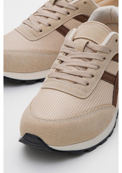 Anorak Bağcıklı Kadın Spor Ayakkabı Bej Kahve modelleri