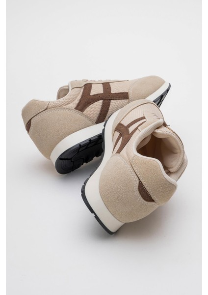 Anorak Bağcıklı Kadın Spor Ayakkabı Bej Kahve fırsatları