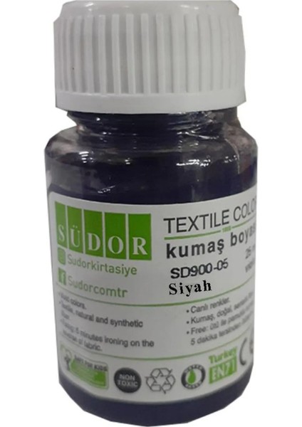 Kumaş Boyası Tişört Çanta Tekstil Boyası 25 ml 1 Adet Südor Kumaş Boyası