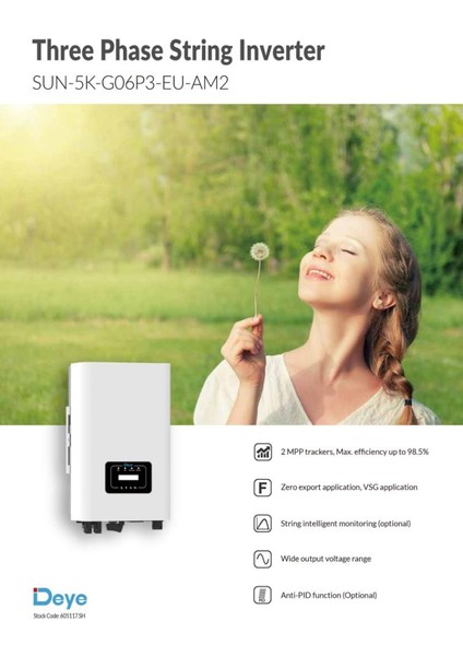 Deye 5kw Trifaze modelleri