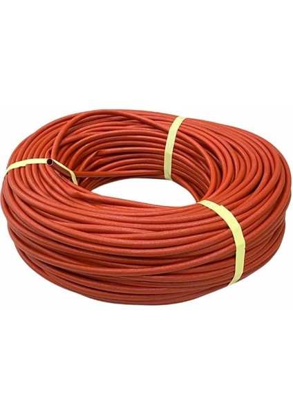 6 mm Izoleli Cam Elyaf Makaron (Yanmaz Makaron) (Parlak) (-60°c +250°C) (1 Mt)