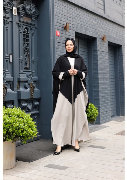 Almila Medine Ipeği Elbise & Kimono Ekru- 1003
