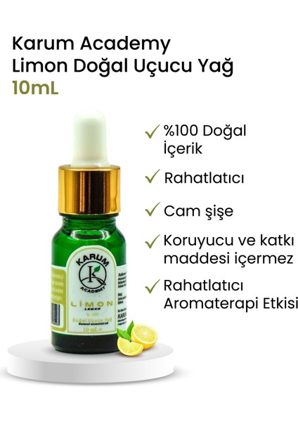 Doğal Cam Damlalıklı Limon Uçucu Yağ 10ml modelleri
