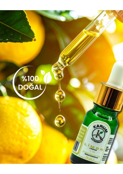 Doğal Cam Damlalıklı Limon Uçucu Yağ 10ml fırsatları