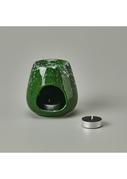 Deco Enyo Seramik Buhurdanlık - Yeşil - 11 cm