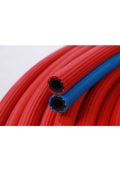 Ikiz Kaynak Oksijen Asetilen Hortumu (Iç Çap 10 Mm)-(50 Metre)