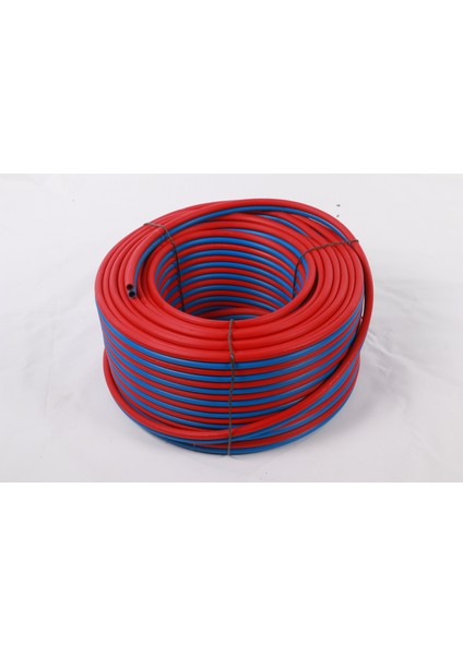 Ikiz Kaynak Oksijen Asetilen Hortumu (Iç Çap 10 Mm)-(50 Metre)