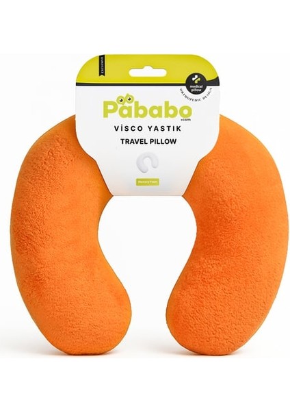 Pababo Peluş U Tipi Boyun Yastığı Yumuşak ve Ergonomik Seyahat Konforu