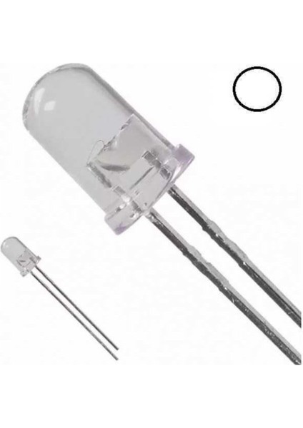 20 Adet 5mm Beyaz Led