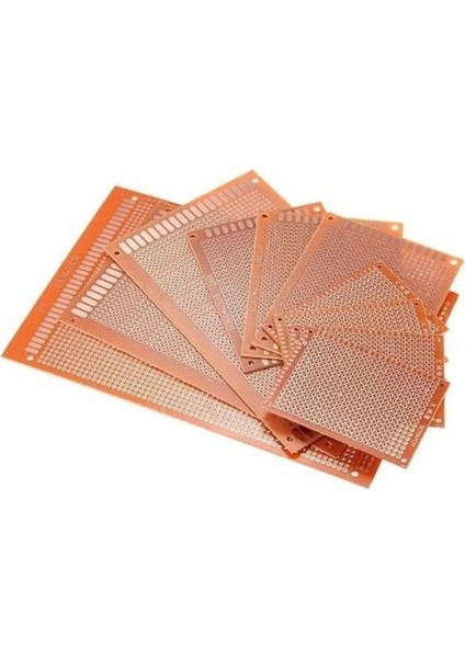 2 Adet 10x10 Cm Delikli Tek Yüzlü Bakır Plaket Pcb Plaket
