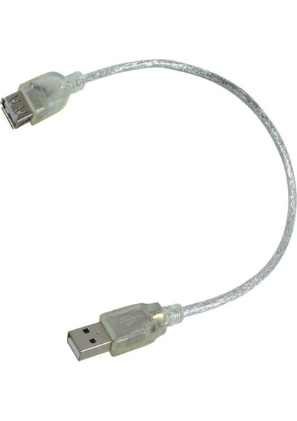 Usb Uzatma Kablosu 50 cm Şeffaf Usb 2.0 Uzatma Kablo