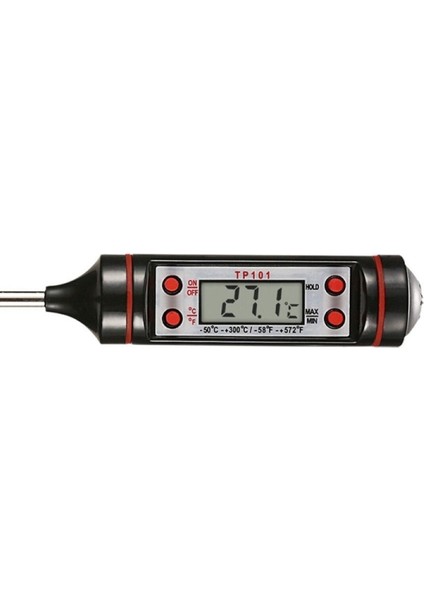 Tp101 Dijital Gıda Termometresi - Elektronik Sıvı Sıcaklık Kalemi (SİYAH)