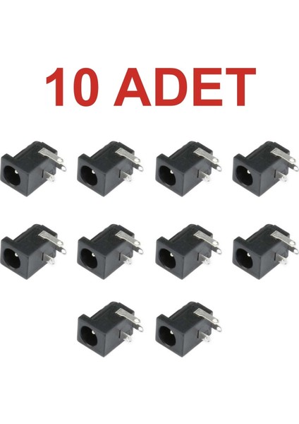 10 Adet Dc Barrel Jak 2.1mm Dc Giriş Soketi Arduino Uyumlu