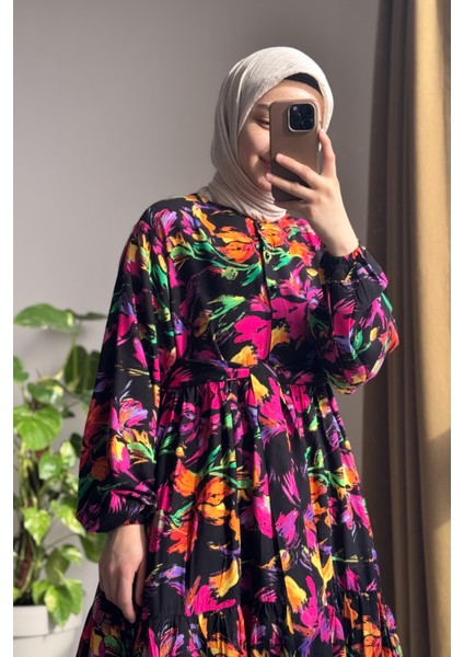 Çiçek Bahçesi Elbise- 0018