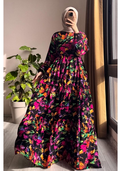 Çiçek Bahçesi Elbise- 0018
