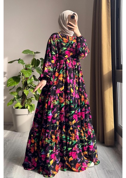 Çiçek Bahçesi Elbise- 0018