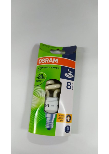 Mini Twist 5W E14 Duy 2500K 270LM Ampul