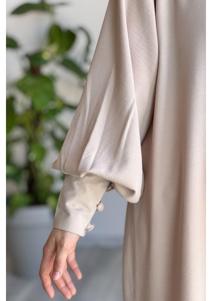 Manşet Detaylı Pantolonlu Takım - Bej fiyatları